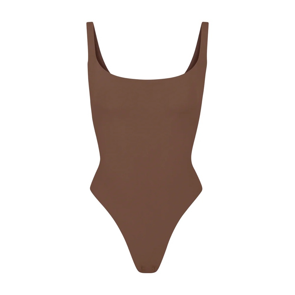 SKIMS Fits Everybody Square Neck Bodysuit in Jasper